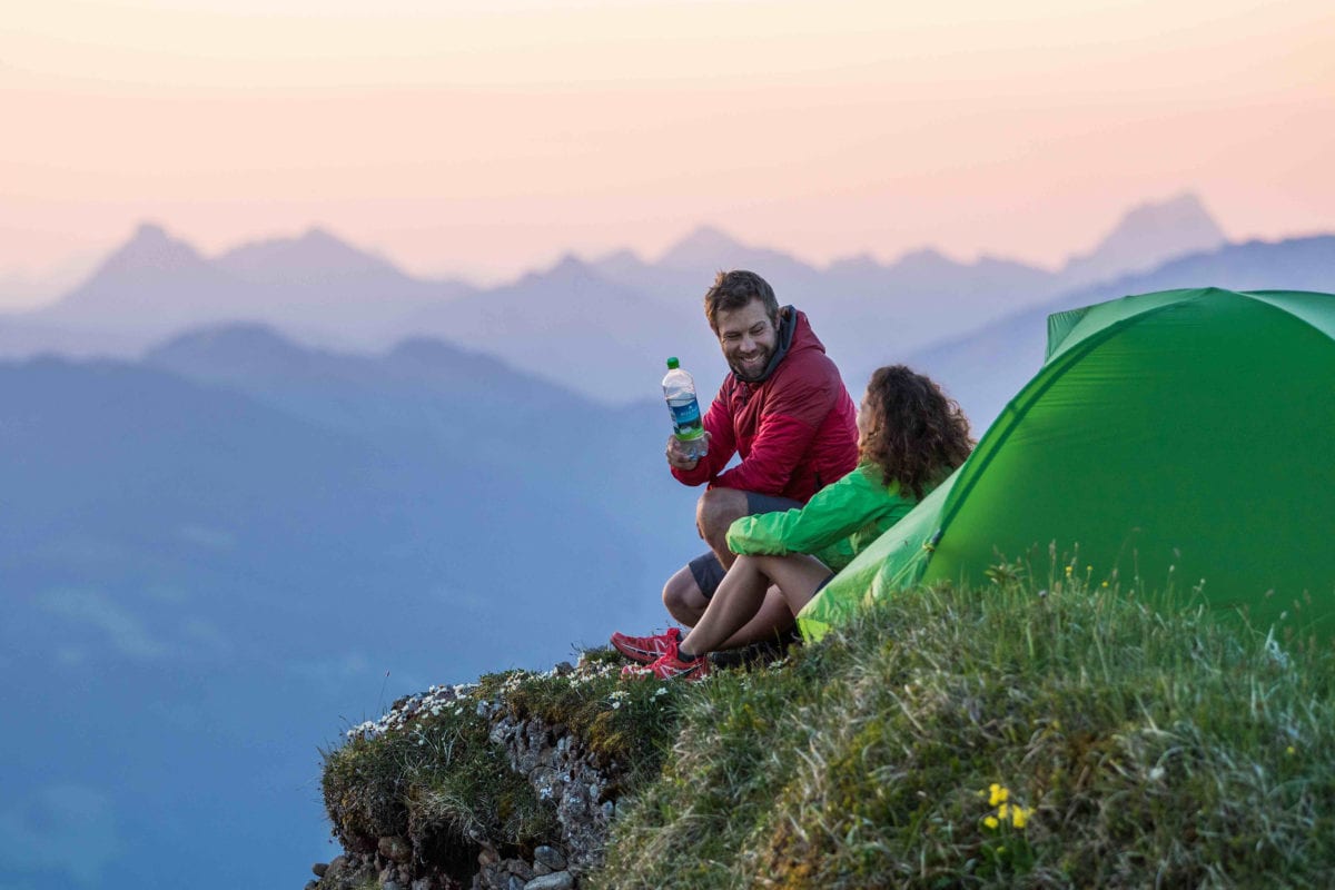 Bergsteiger auf dem Gipfel